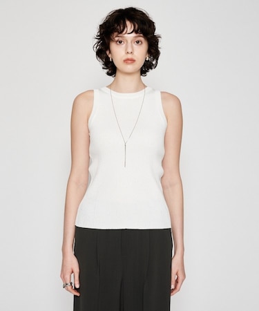 【手洗い可】ラメリブタンクトップ