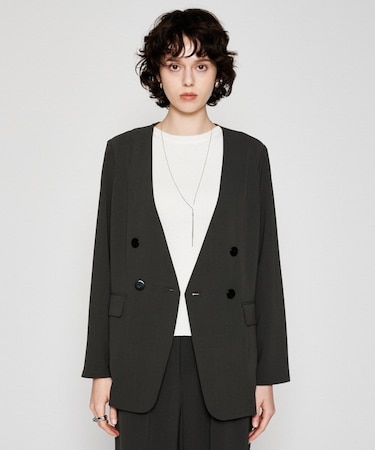 【セットアップ／マシンウォッシュ】ノーカラージャケット