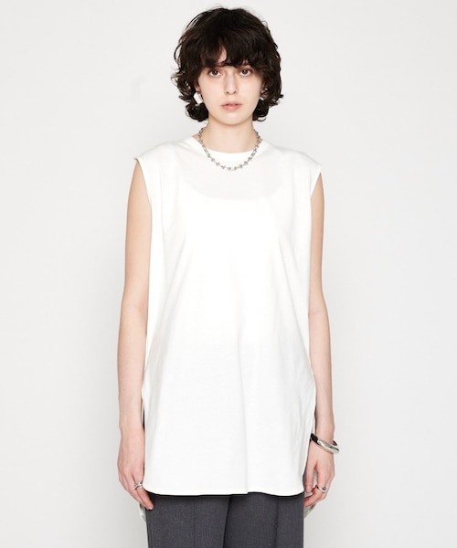 マシンウォッシュ】ノースリーブロングTシャツ｜クロエンスの通販