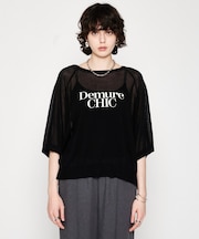 【手洗い可】シアーロゴニットプルオーバー