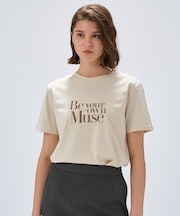 【手洗い可】ロゴプリントTシャツ