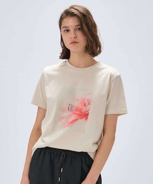 【手洗い可】ロゴプリントTシャツ