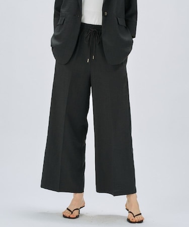 【セットアップ／手洗い可】ドライタッチイージーワイドパンツ