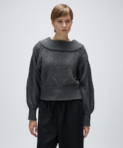 アイレットオフショルニットプルオーバー