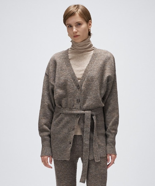 【セットアップ】ベルトカーディガン