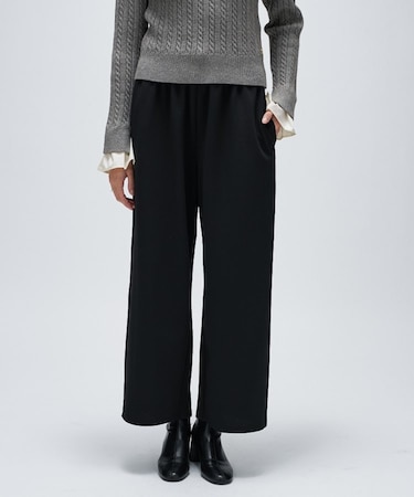 【セットアップ/マシンウォッシュ】カットジョーゼットイージーワイドパンツ