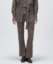 【セットアップ】リブニットフレアパンツ