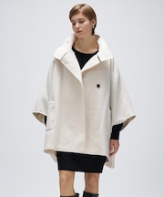 【手洗い可】メルトンジャージポンチョコート