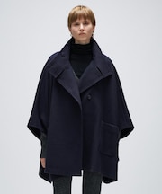 【手洗い可】メルトンジャージポンチョコート