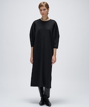 【マシンウォッシュ】カットジョーゼットパフスリーブワンピース