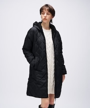 【TAION】シティ リバーシブル パイピングフード ダウン×ボア コート