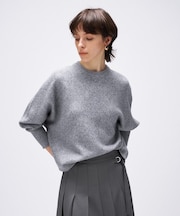 【手洗い可】ドルマンロングリブニットプルオーバー