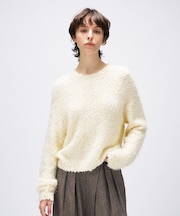 【手洗い可】ポコポコフェザーオーバーニット