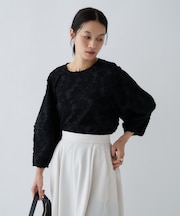 【オケージョン／手洗い可】フラワーシアージャカードシャツ