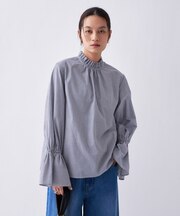 【オケージョン／手洗い可】フリルフォルムブラウス