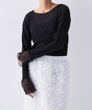 【オケージョン／手洗い可】レースシアーワッシャ―シカットソー