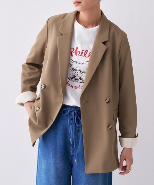 【セットアップ／オケージョン／防花粉】ライトテーラードジャケット