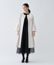 【セットアップ/オケージョン/手洗い可】ダンボールノーカラーコート