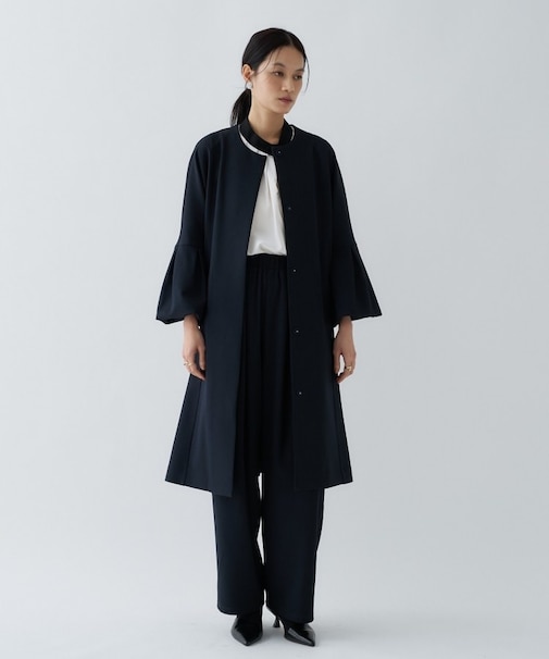 【セットアップ／オケージョン／手洗い可】ダンボールノーカラーコート