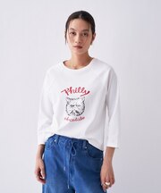 【Philly chocolateコラボ】キャットプリントロングTシャツ