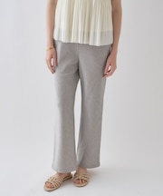 【セットアップ／接触冷感／マシンウォッシュ】リネンライクイージーパンツ