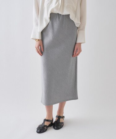 【セットアップ／接触冷感／マシンウォッシュ】リネンライクシャークスカート