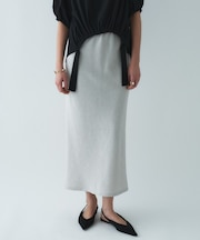 【セットアップ／接触冷感／マシンウォッシュ】リネンライクシャークスカート