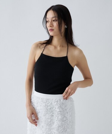 【カップ付き／マシンウォッシュ】デザインキャミソール