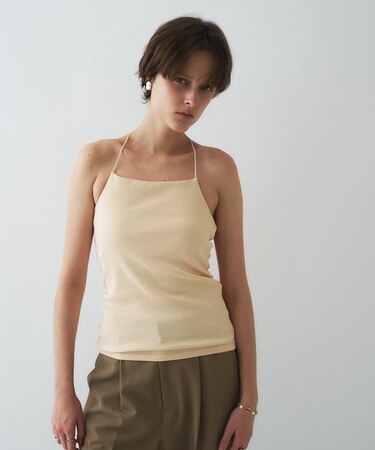【カップ付き／マシンウォッシュ】デザインキャミソール