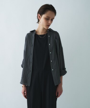 【手洗い可】シアーシャンブレーシャツ