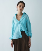 【手洗い可】シアーシャンブレーシャツ