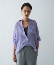 【手洗い可】シアーシャンブレーシャツ