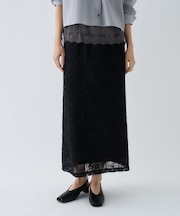 【手洗い可】レースイージーナロースカート