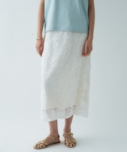 【手洗い可】レースイージーナロースカート