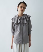 【マシンウォッシュ】ラッフルフリルブラウス