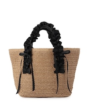 フリルハンドルリボントートバッグ