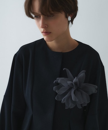 オーガンジーフラワーコサージュ