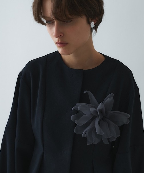 オーガンジーフラワーコサージュ