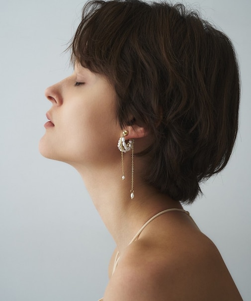 マグネット パール調イヤーカフ