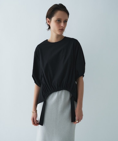 【接触冷感／UVカット／マシンウォッシュ】エアリーパフスリーブプルオーバー