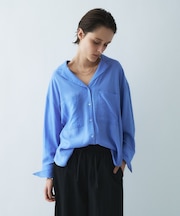 【手洗い可】テーラードカラーシャツ