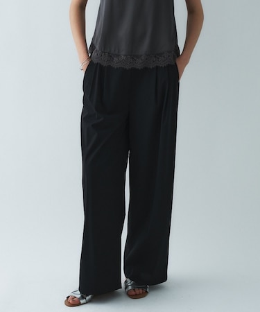 【接触冷感／UVカット／マシンウォッシュ】エアリークロスストレートパンツ