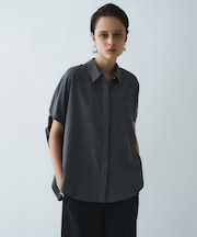 【接触冷感／UVカット／マシンウォッシュ】バルーンオーバーシャツ