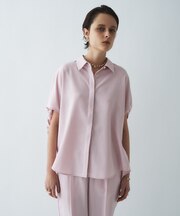 【接触冷感／UVカット／マシンウォッシュ】バルーンオーバーシャツ