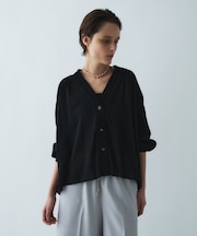 【セットアップ／手洗い可】スキッパーシアーブラウス