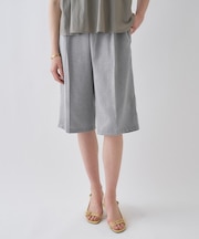 【セットアップ／接触冷感／マシンウォッシュ】リネンライクハーフパンツ