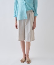 【セットアップ/接触冷感/マシンウォッシュ】リネンライクハーフパンツ