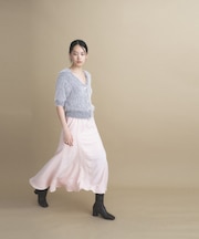 【手洗い可】フィブリルロングフレアスカート