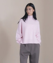 Relaxy Rich カシミヤ混 ハイネックニット