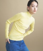 【WEB限定カラーあり】Relaxy Rich シルクカシミヤ混 モックネック ニット